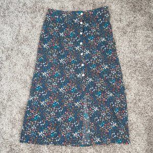Women's multi-color floral long skirt